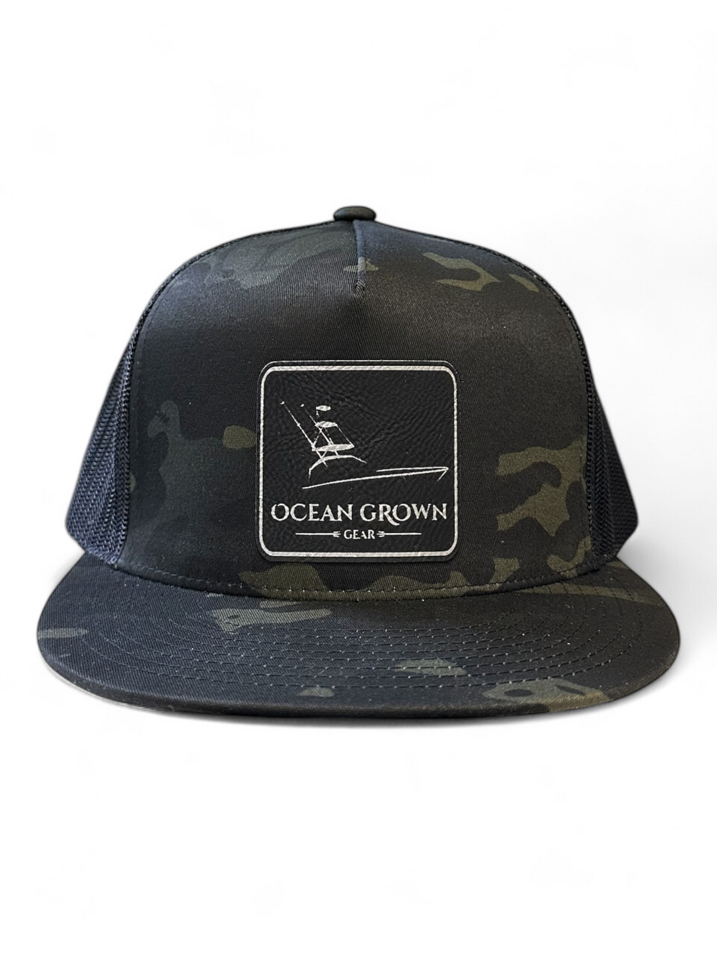 Dark Camo Sportfisher Leather Patch