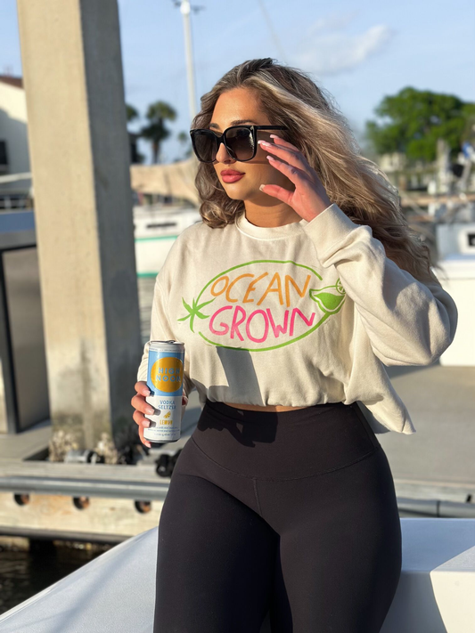 Margs & Palms Crop Sweatshirt