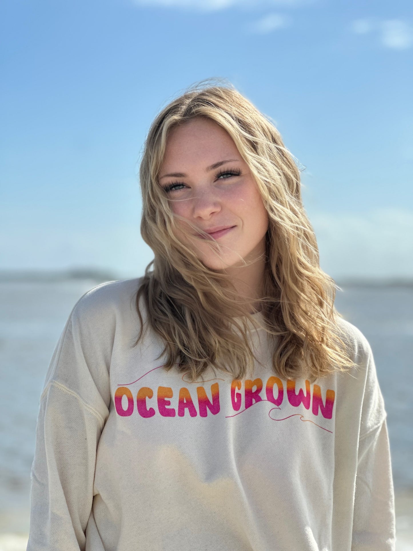 Groovy Wave Crop Sweatshirt