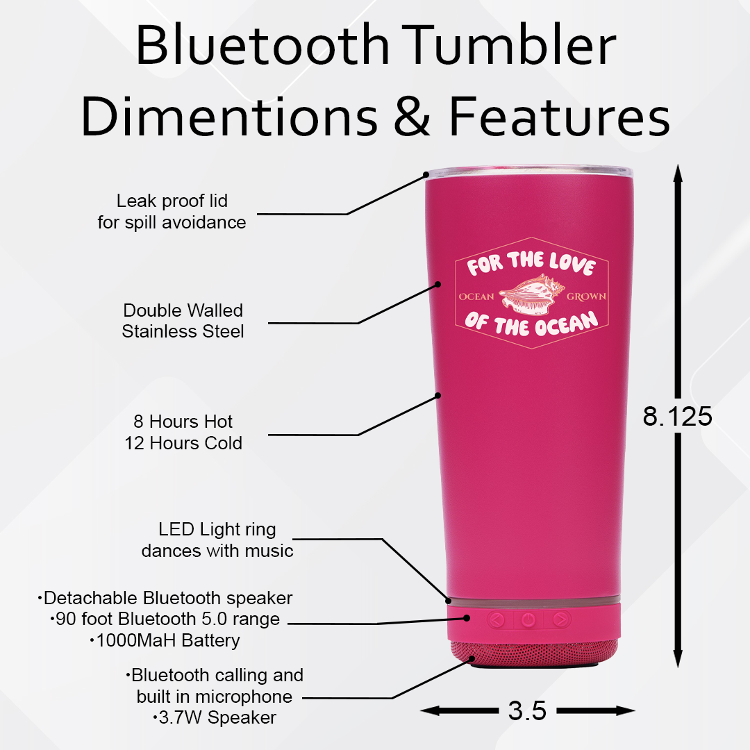 For the Love of the Ocean Bluetooth Speaker Tumbler