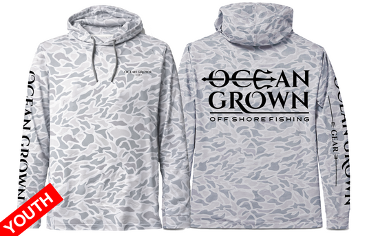 Offshore Fishing Camo Performance Hoodies - Youth