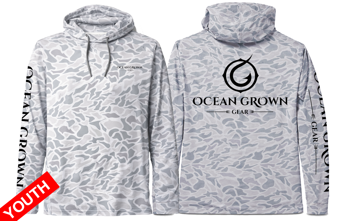 Offshore Fishing Camo Performance Hoodies - Youth