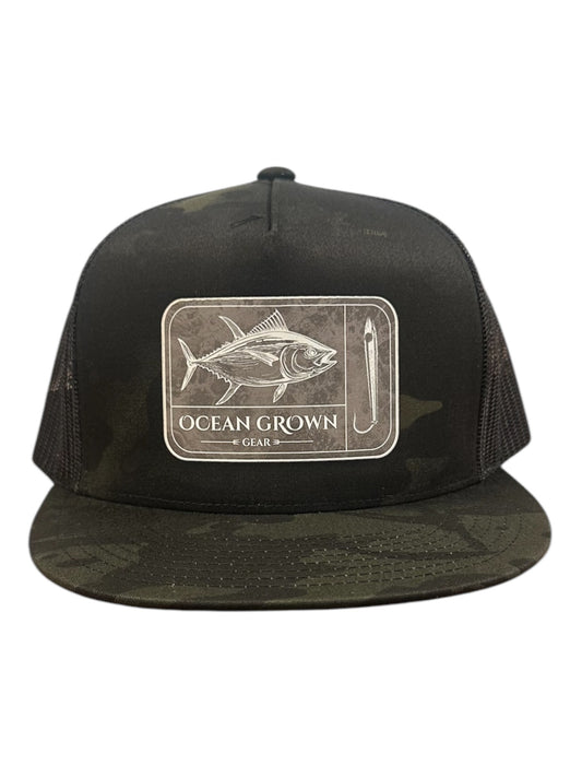 Dark Camo Tuna Leather Patch