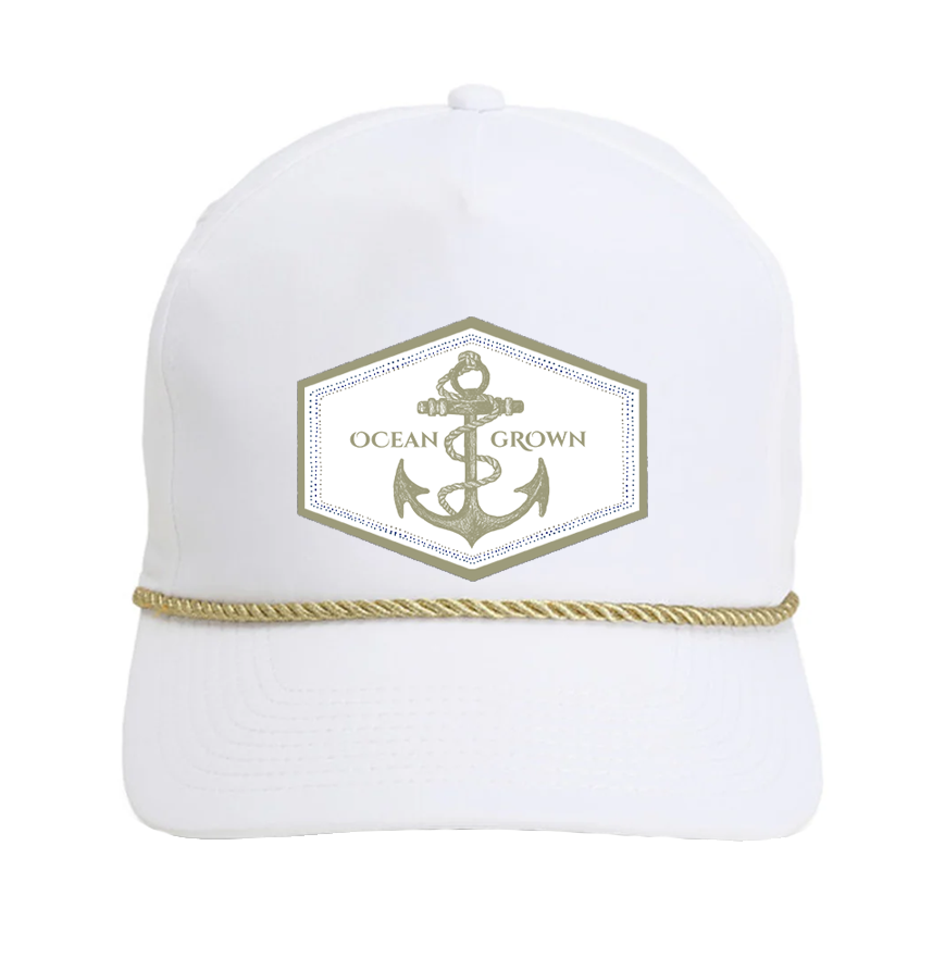 Gold Rope Hat Dotted Anchor